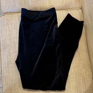 J Crew Black Velvet Stretch Leggings